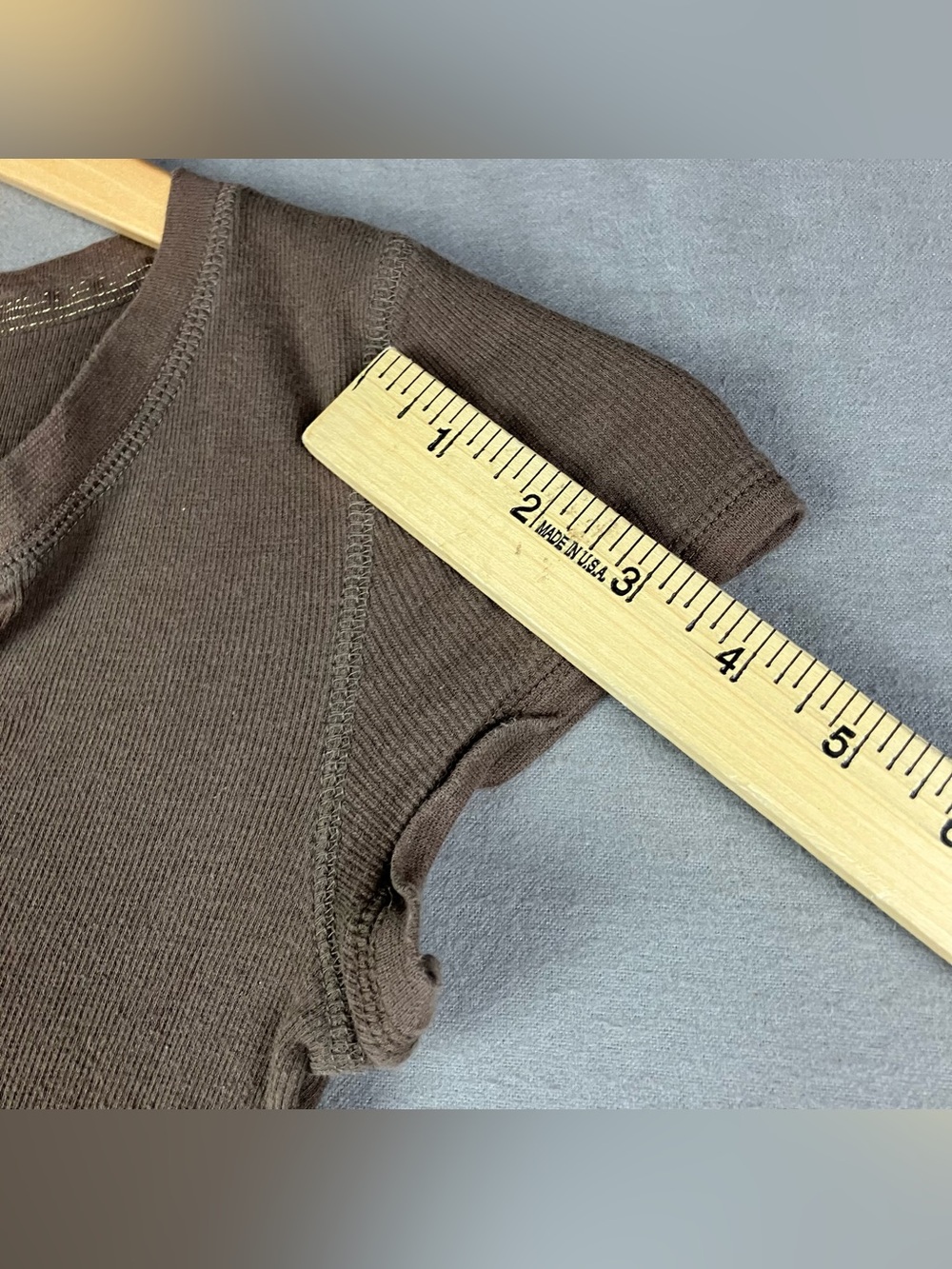 Vintage Y2K American Eagle Women’s Size XS Slim Henley Ribbed Short Sleeve Shirt - Picture 11 of 11